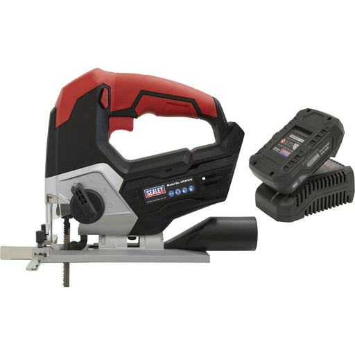 20V Cordless Jigsaw Kit - Variable Speed Control - Includes Battery & Charger Loops