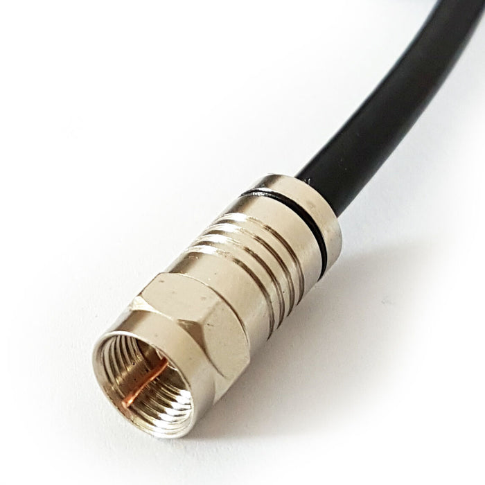 F Type Compression & Stripper Tool + 20x RG6 Connectors Coaxial Crimping Crimper Loops