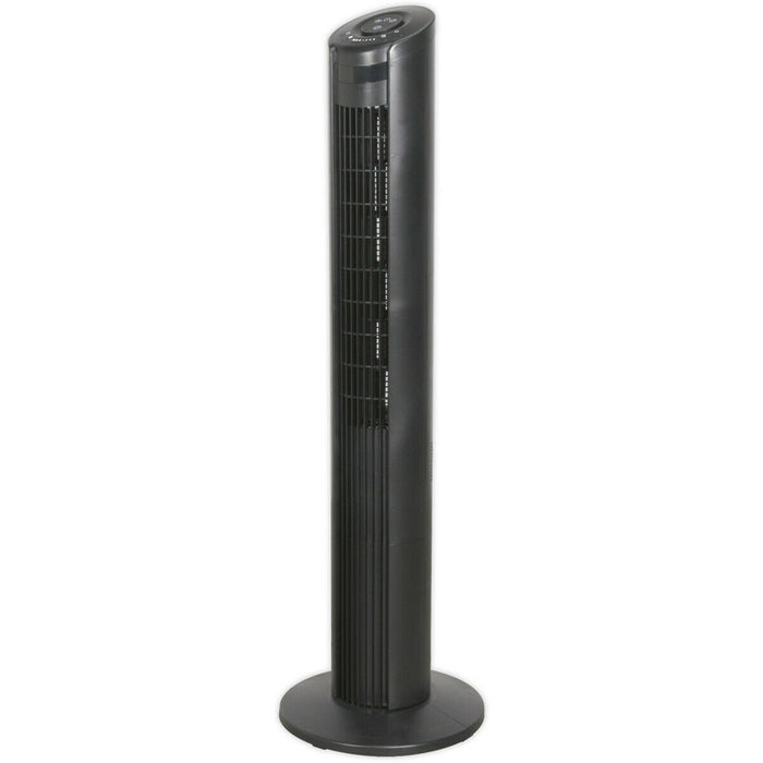 42 Inch Oscillating Tower Fan - 3 Speed Settings - Auto Shut Off Timer - 55W Loops