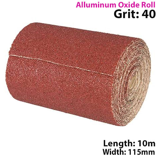 10m 60 Grit Aluminium Oxide Sand Paper Rolls Long Life Sanding Grinding Sheet Loops