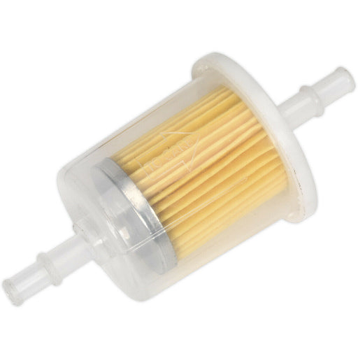 5 PACK Large In-Line Fuel Filter - 8mm Diameter Inlet & Outlet - Fuel Cleaning Loops