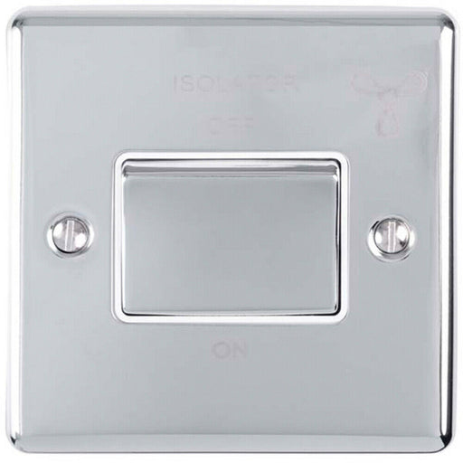 6A Extractor Fan Isolator Switch CHROME & White Trim 3 Pole Shower Loops
