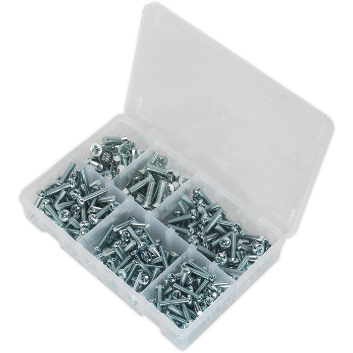 264 Piece Machine Screw Assortment - M5 to M8 - Countersunk & Pan Head Pozi Loops