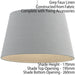 10" Inch Round Tapered Drum Lamp Shade Grey Linen Fabric Cover Simple Elegant Loops