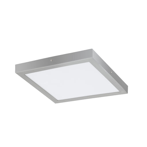 Wall / Ceiling Light Silver 400mm Square Surface Mounted 25W LED 4000K Loops