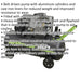 150 Litre Mobile Belt Drive Air Compressor - 3hp Motor - Quick Release Coupling Loops