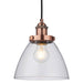 Hanging Ceiling Pendant Light COPPER & GLASS Shade Industrial Lamp Bulb Holder Loops