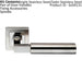 PAIR Square Cut Mitred Bar Handle Concealed Fix Polished & Satin Steel Loops