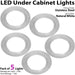 5x 2.6W LED Kitchen Flush Light & Driver Stainless Steel Natural Cool White Loops