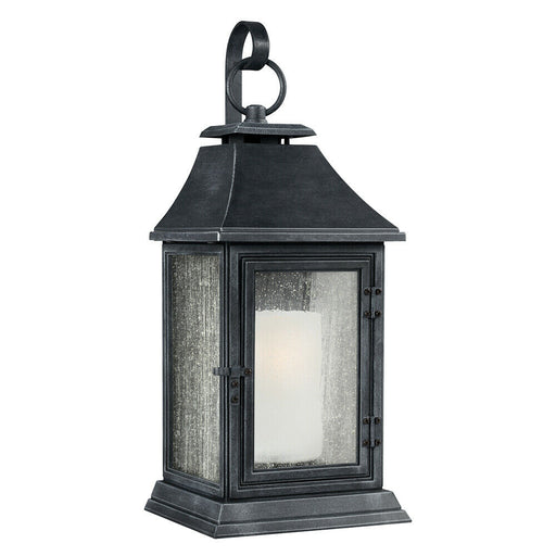 Outdoor IP44 Wall Light Dark Weathered Zinc LED E27 75W d00955 Loops