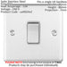 2 PACK 1 Gang Single INTERMEDIATE Light Switch SATIN STEEL & Grey 10A Rocker Loops