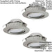 2 PACK 3 PACK Flush Ceiling Downlight Satin Nickel Adjustable 6W Built in LED Loops