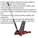 Low Entry Trolley Jack - 2250kg - Twin Piston - 495mm Max Height - Red Loops