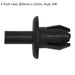 20 PK Black Push Rivet Trim Clip - 16mm x 22mm - Suitable for Audi & VW Vehicles Loops