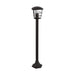 IP44 Outdoor Bollard Light Black Lantern 1 x 60W E27 Bulb Lamp Post Loops