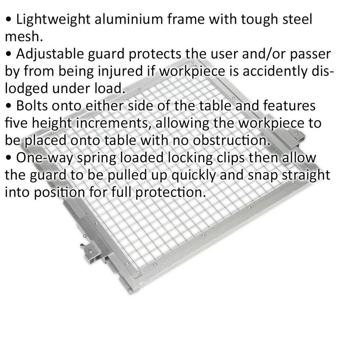 Lightweight Aluminium Safety Guard for ys11968 ys11969 & ys11970 Hydraulic Press Loops