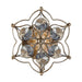Wall Light Faceted Bauhinia Crystal Flower Design Burnished Silver LED E14 60W Loops