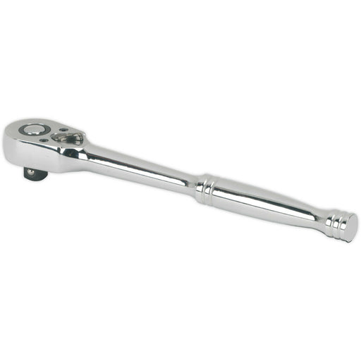 48-Tooth Pear-Head Ratchet Wrench - 1/4 Inch Sq Drive - Flip Reverse Mechanism Loops