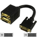 0.2m DVI I Male to VGA & DVI A Female Socket Splitter Y Adapter Cable Lead Loops