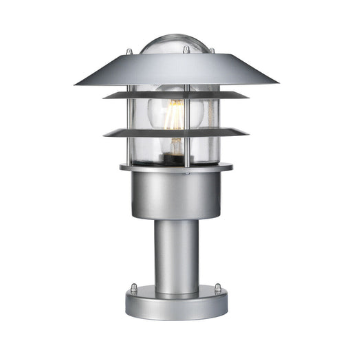 Outdoor IP44 1 Bulb Wall Ground Pedestal Light 304 SS / Silver LED E27 60W Loops