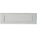 Inward Opening Letterbox Plate 275mm Fixing Centres 306 x 104mm Satin Chrome Loops
