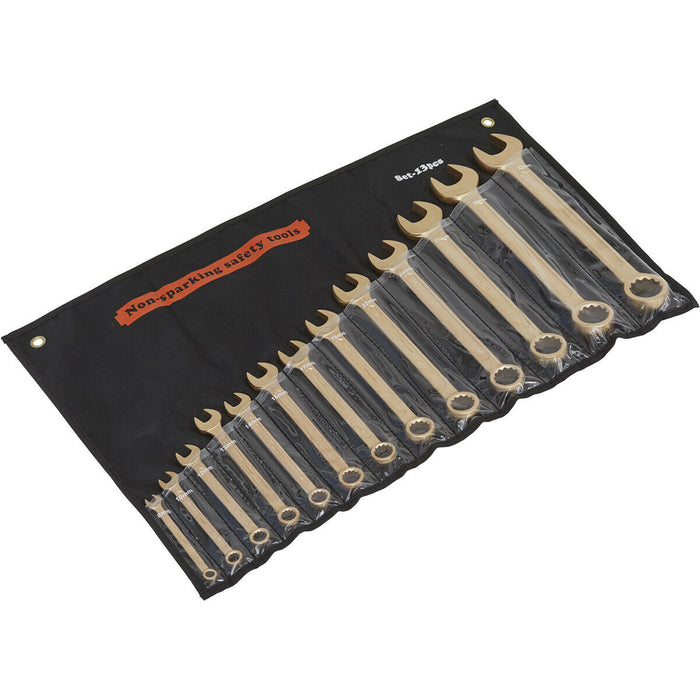 13 Piece Combination Spanner Set - 8 to 32mm - Non-Sparking Beryllium Copper Loops
