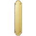 Shaped End Door Finger Plate 302 x 65mm 245 x 40mm Fixings Polished Brass Loops
