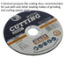 125 x 3mm Flat Metal Cutting Disc - 22mm Bore - Heavy Duty Angle Grinder Disc Loops