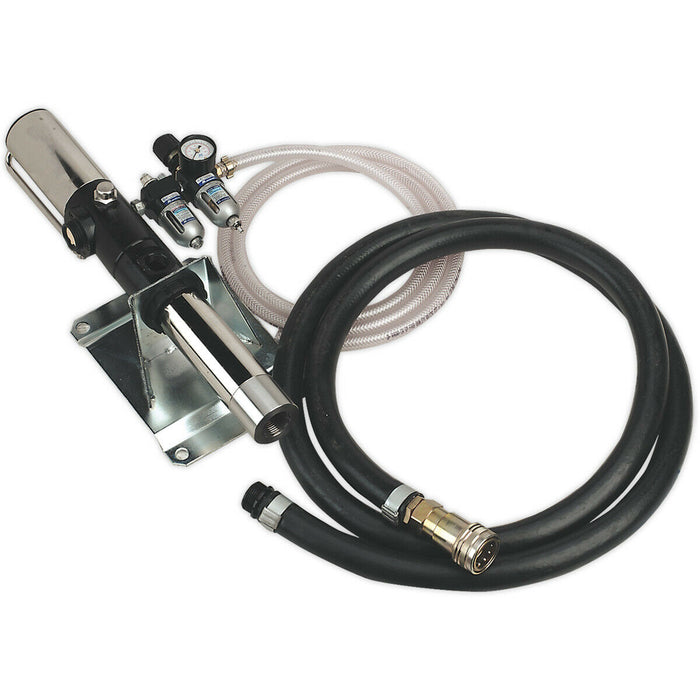 Air Powered Pump Away Station - 2m Flexible Air Hose - Air Operated Oil Pump Loops