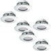 2 PACK 3 PACK Flush Ceiling Downlight Chrome Recessed Spotlight 6W LED Loops