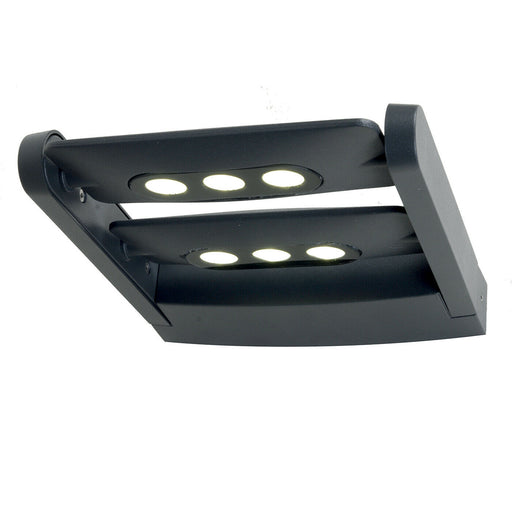 Outdoor IP65 6 Bulb Wall Light Graphite LED 18W Loops