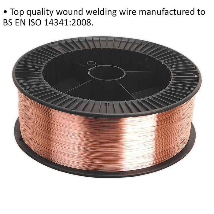 15kg Mild Steel MIG Welding Wire - 0.8mm A18 Grade - Wound Welding Wire Reel Loops