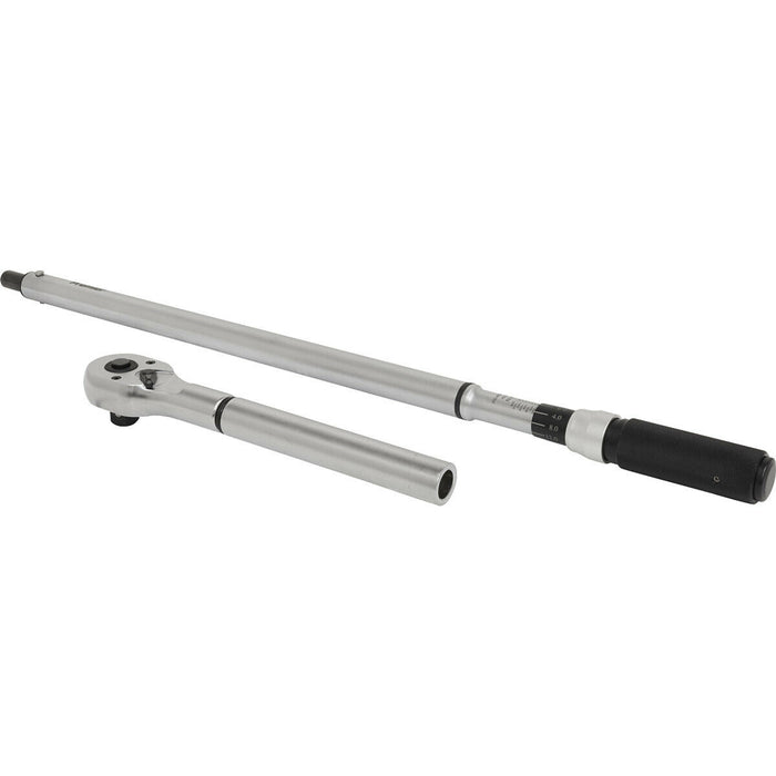 Micrometer Style Torque Wrench - 3/4" Sq Drive - Calibrated - 160 to 800 Nm Loops