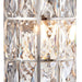5 Bulb Ceiling Bar & 2x Matching Flush Wall Light Long Chrome & Crystal Glass Loops