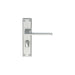 2x Flat Straight Lever on Bathroom Backplate Handle 180 x 40mm Satin Chrome Loops