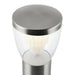 500mm Outdoor LED Lamp Post Bollard Round Brushed Steel 10W Cool White Light Loops