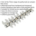 10pc Open Ended Crows Foot Spanner Socket Set - 3/8" Square Drive - 10 to 19mm Loops