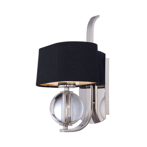 Wall Light Orb Glass Diffuser In Stem Black Shade Imperial Silver LED G9 3.5W Loops