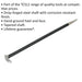 400mm Drop Forged Steel Heel Bar - Hand Ground Heel & Face - Tapered Shaft Loops