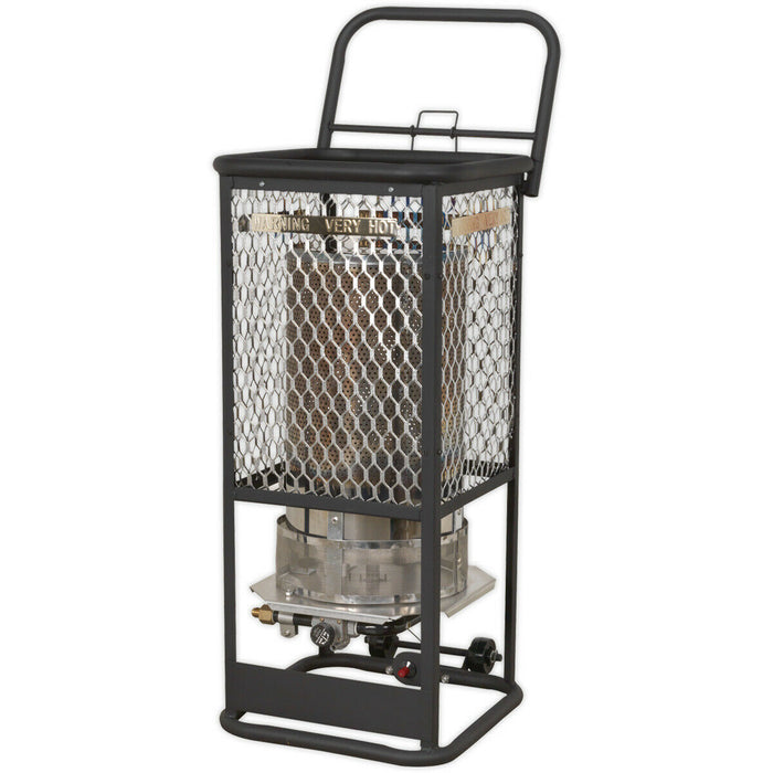 Industrial Propane Heater - 125000 Btu/Hr Space Warmer - Heavy Duty Frame Loops