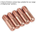 5 PACK 0.8mm Contact Tip for MB14 Welding Torches - MIG Welding Contacts Loops