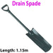 Heavy Duty 1150mm Digging Drain Spade PYD Handle Fence Post Gardening Land Tool Loops
