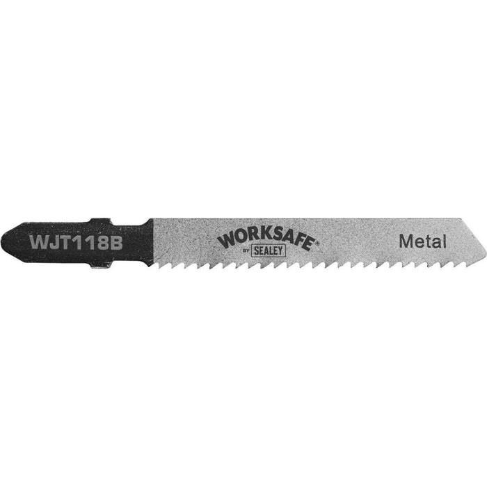 5 PACK 55mm HSS Metal Jigsaw Blade - 12 TPI - Wavy Set Teeth - Metal Saw Blade Loops