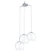 Pendant Light Colour Chrome Shade White Clear Satin Glass Glass Bulb E27 3x60W Loops