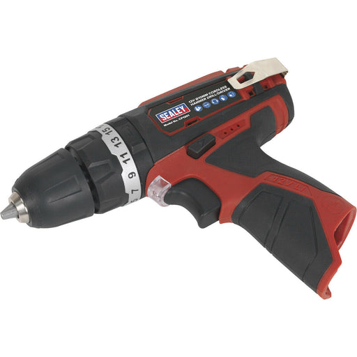 12V Cordless Hammer Drill - 10mm Keyless Chuck - BODY ONLY - 2 Speed Settings Loops