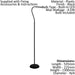 Floor Lamp Light Black Plastic Touch On/Off Dim Dimmable Bulb LED 4.5W Included Loops