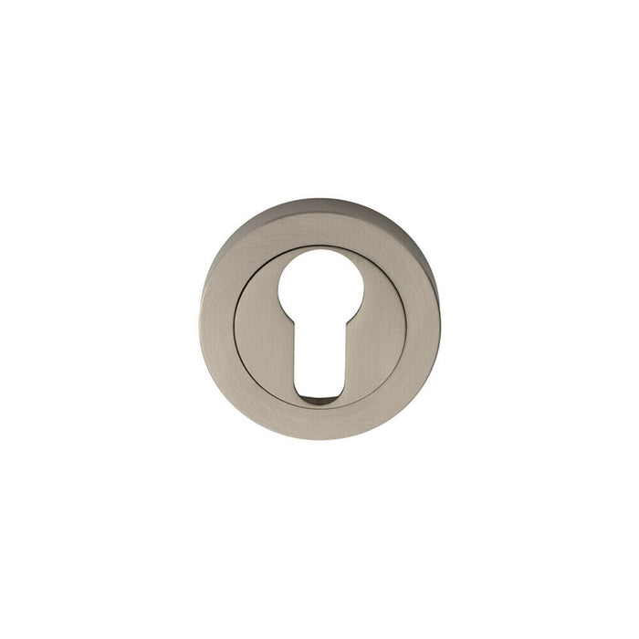 50mm Euro Profile Escutcheon Concealed Fix Satin Nickel Keyhole Cover Loops