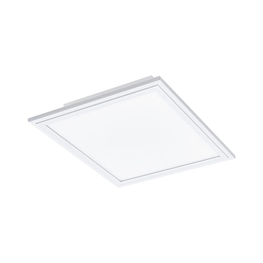 Flush Ceiling Light Colour White Shade Square White Plastic Bulb LED 14W Incl Loops