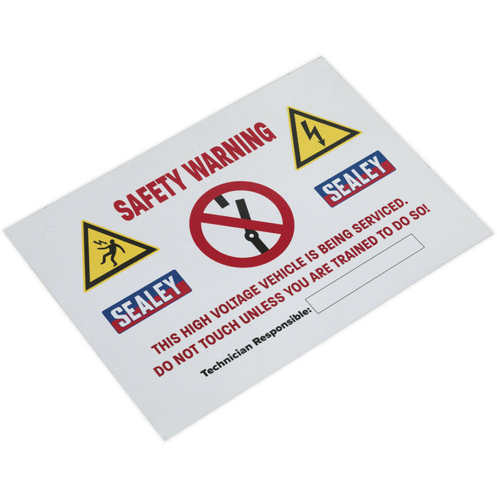 Hybrid Electric Vehicle Safety Warning Sign - High Voltage Warning - Safety Loops