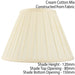 6" Tapered Drum Lamp Shade Cream Box Pleated Fabric Cover Chandelier Clip on Loops